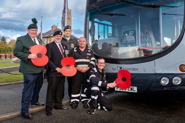Free travel this Remembrance weekend - a Transdev poppy bus