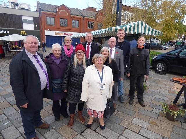 Middleton councillors at the market