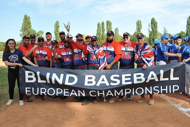 The GB Blind Baseball team