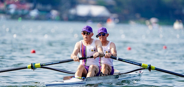 The Price brothers in the final of coxless pairs