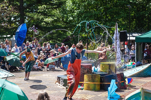 Theatre Temoin will perform ‘FLOOD’ their interactive outdoor spectacle highlighting the health of the world’s ocean
