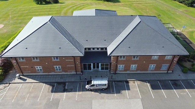 Rochdale Golf Club's new roof using Grampian Russell Roof Tiles