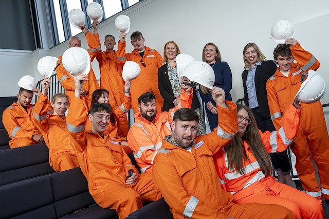 Julia Heap (top), Heather Claxton (middle) and Laura Bailey (bottom) are pictured with the first cohort of apprentices welcomed onto the pioneering ‘Practitioner in Pipelines for Hydrogen and Utilities’ Apprenticeship