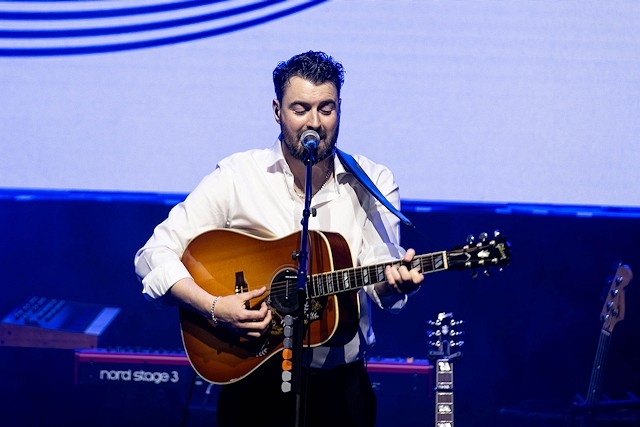 Liam Fray from Courteeners performing at the event
