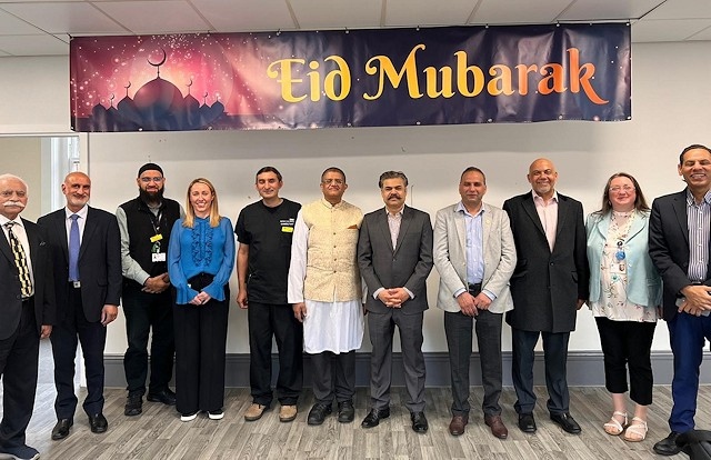 Deputy Mayor of Rochdale, Councillor Shakil Ahmed, Deputy Consort Councillor Rachel Massy, as well as representatives from the Rochdale Council of Mosques and a guest from the Consulate of Pakistan in Italy, Mr Sheyarar Khan