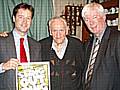 Nick Clegg, Sir Cyril Smith and Paul Rowen show their support for the Ding Quarry campaign