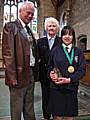 Middleton Rotary Club President, Norman Wellens, Maureen Cooper, Chairman of Rochdale Childer, Alishier Carris