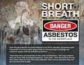 Poster raising awareness of the hidden danger of asbestos in the workplace 