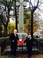 Simon Danczuk and Councillor Kathleen Nickson at Balderstone Memorial