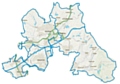 Map of the three new proposed constituencies: Rochdale, Prestwich and Middleton, and Littleborough and Saddleworth