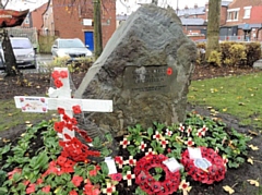 Castleton war memorial on Remembrance Sunday 2018