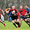 Jordan Turner keeping tabs on the Cadishead attacker: Littleborough Rugby Union