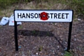The Hanson Street sign 