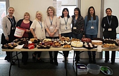 The council's adult care team raised £775 with their cake sale