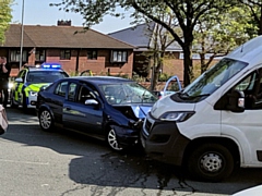 The car continued into Heywood and collided with a Peugeot Boxer van