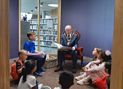Mayor Billy Sheerin attended Rochdale's first ever Children's Literature Festival at Number One Riverside