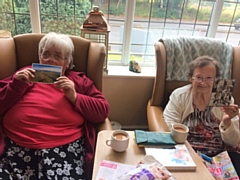 Briarmede residents with their ‘Postcards of Kindness’