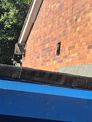 The air vent where thieves gained entry to Wardleworth Community Centre 