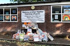 Middleton in Action Together drop off point at the Scout Hut at St. Michaels Church