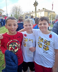 9-year-old friends Mason Bradburn, Archie Brown and Harry Spencer (L-R) have raised over £1,000 for Children in Need