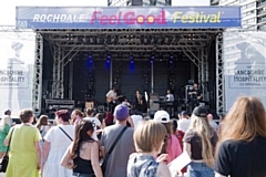 Battle of the bands winners The Sprats performing at the Feel Good Festival in 2022