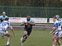 Joe Taira set out his stall from the start with some power house drives and tackling to match