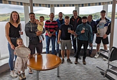 Prize winners on Sunday at Hollingworth Lake Sailing Club