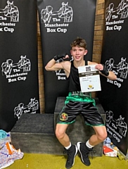 Alfie McKay won Gold at the Manchester Box-Cup Final