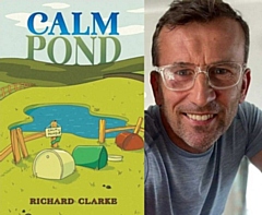 Richard Clarke and the cover of his book Calm Pond