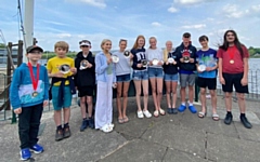 The youth and junior winners at the RYA Travellers Event held at Hollingworth Lake