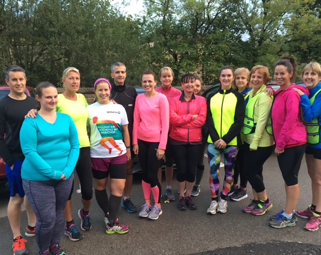 Gill Lowe with her newly formed running group LABC Runners.