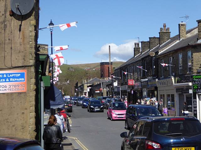St George's flag flying on Hare Hill Road