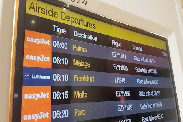 Manchester Airport, departures