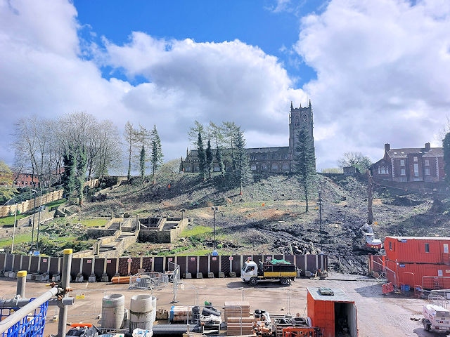 The Broadfield Park slopes at the back of Rochdale Town Hall