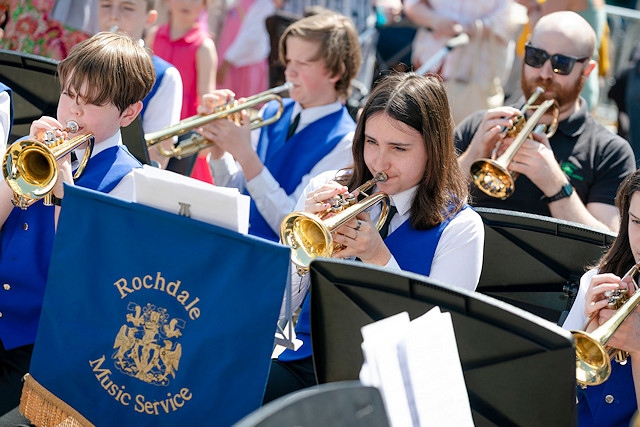 The line-up includes performances by Rochdale Music Service