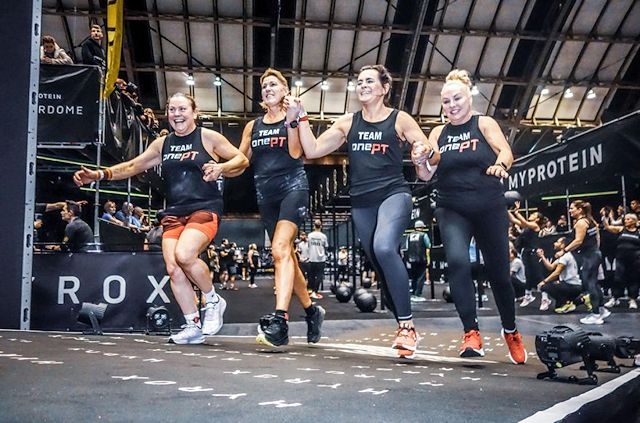 HYROX bridges the gap between traditional endurance events with functional fitness to create a race format for everybody (pictured: Joanne Wilson, Gill Lowe, Alison Maughan, Elaine Millar)