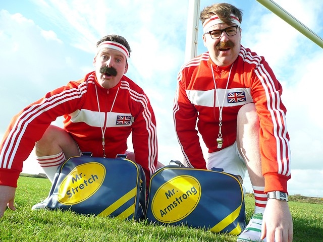 There’ll be lots of laughs in ‘Sports Day’ is a lively show featuring mad-cap PE teachers, Mr Stretch and Mr Armstrong