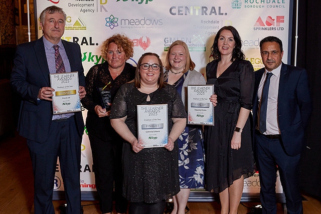 The nominees for Employer of the Year with Zulf Ahmed from Kashmir Youth Project