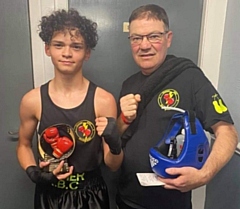 Austin with Hamer coach Steven Connellan