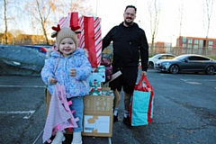 Risk Averse Surveyors collected items for the Manchester Shoebox Appeal