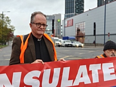 Reverend Mark Coleman with Insulate Britain