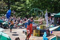 Theatre Temoin will perform ‘FLOOD’ their interactive outdoor spectacle highlighting the health of the world’s ocean