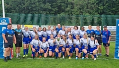 Mayfield U15s girls with their league trophy