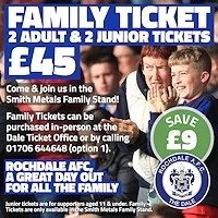 Win a family ticket to Rochdale AFC v Bristol Rovers