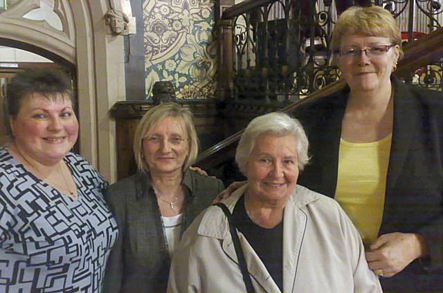 Councillors Irene Davidson and Angela Coric alongside Anna Kecyk (Chair of Friends of Lviv) and Oksana Paraszczak (survivor of Holodomor) at last night's Council meeting.