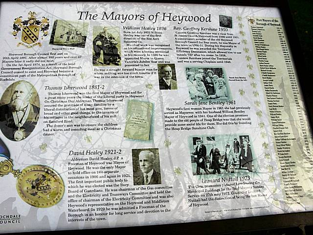 Another plaque remembers Heywood's mayors