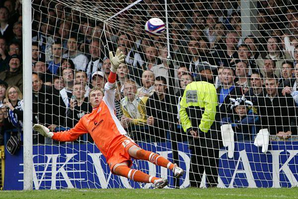 Ben Muirhead's penalty in last season's play-offs hits the net to send Rochdale to Wembley.