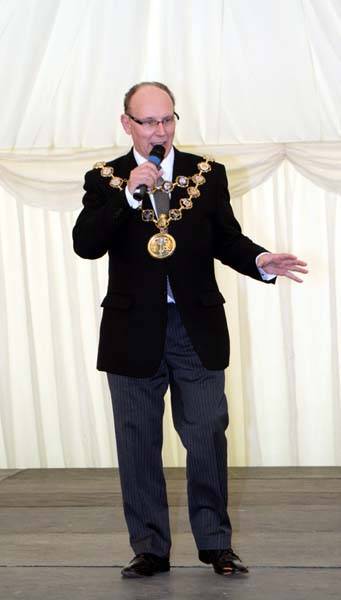 The Mayor of Rochdale Councillor Keith Swift also took to the stage