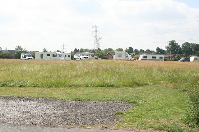 A group of travellers have moved onto land close to Hollin Lane, Bamford