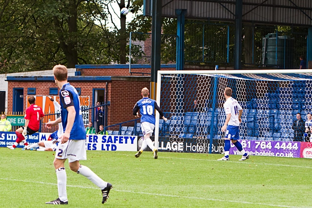 Bury v Rochdale<br \>1 - 4 Ball's looping overhead kick high in the sky just before dropping into the Bury goal for Dale's fourth